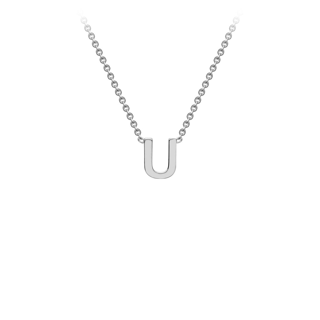 Petite Initial Letter 9ct White Gold Necklaces