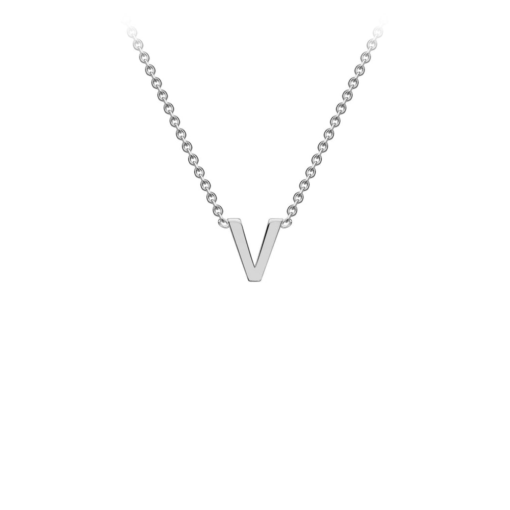 Petite Initial Letter 9ct White Gold Necklaces