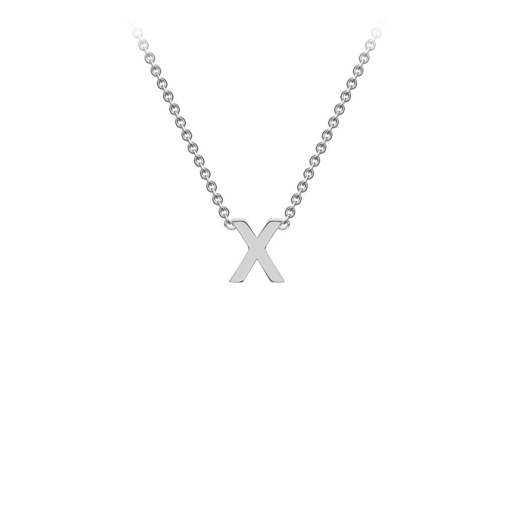 Petite Initial Letter 9ct White Gold Necklaces