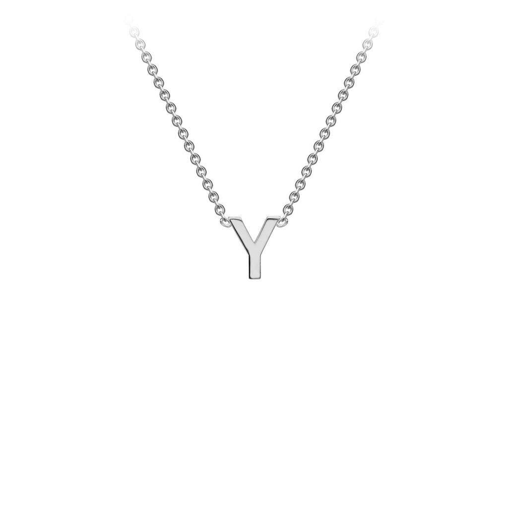 Petite Initial Letter 9ct White Gold Necklaces