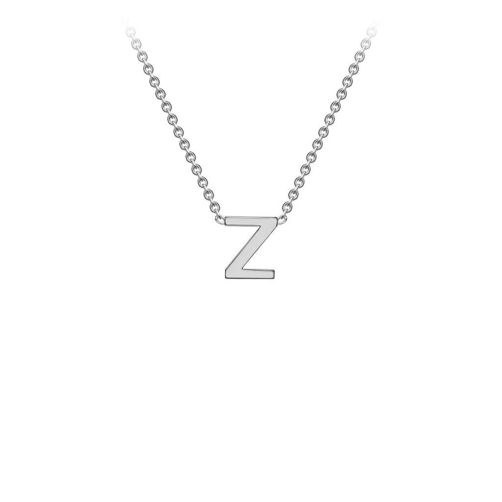 Petite Initial Letter 9ct White Gold Necklaces