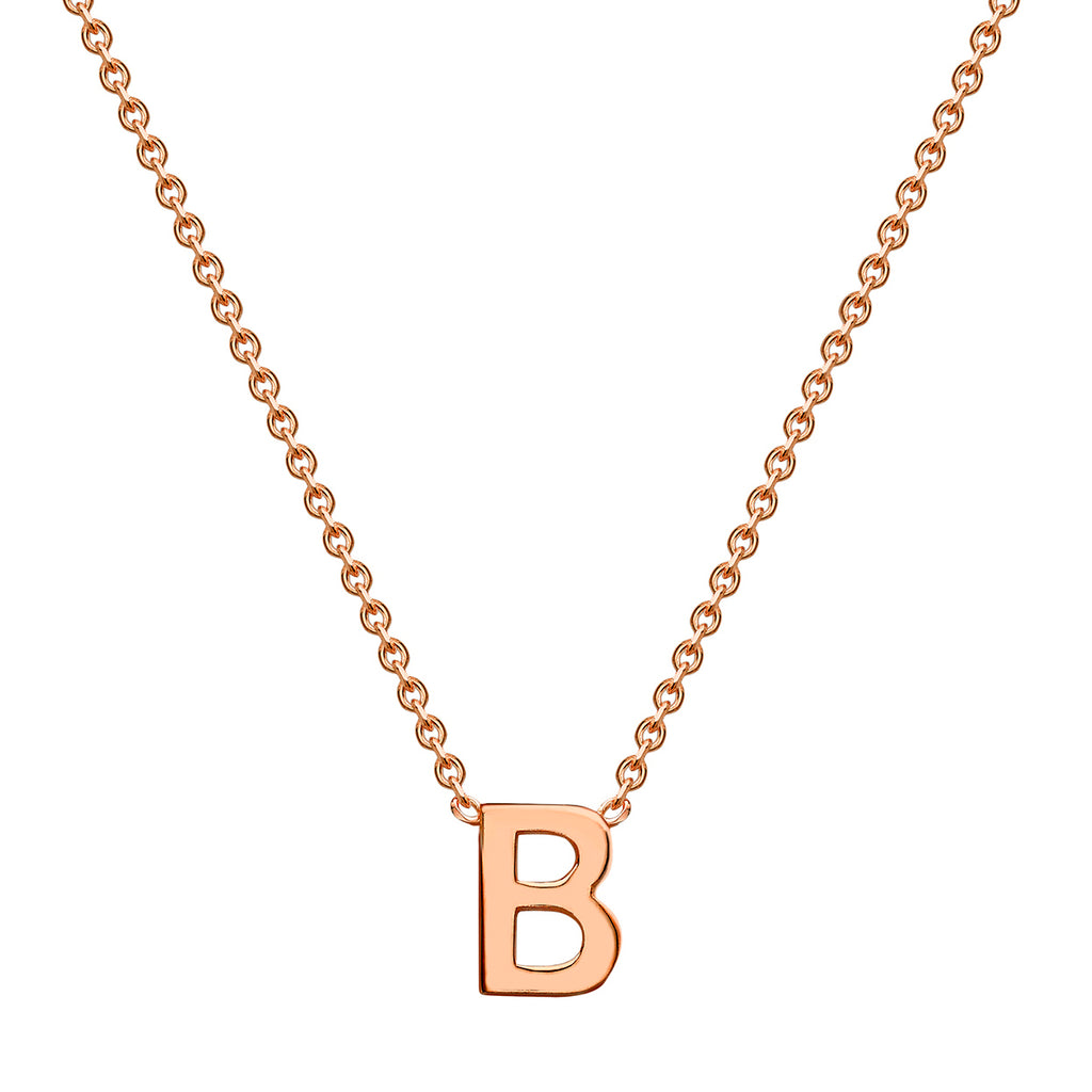 Petite Initial Letter 9ct Rose Gold Necklaces