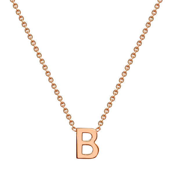 Petite Initial Letter 9ct Rose Gold Necklaces