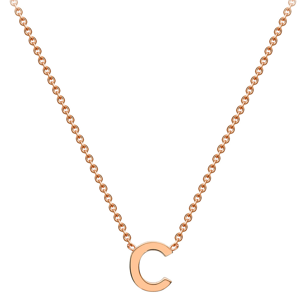Petite Initial Letter 9ct Rose Gold Necklaces