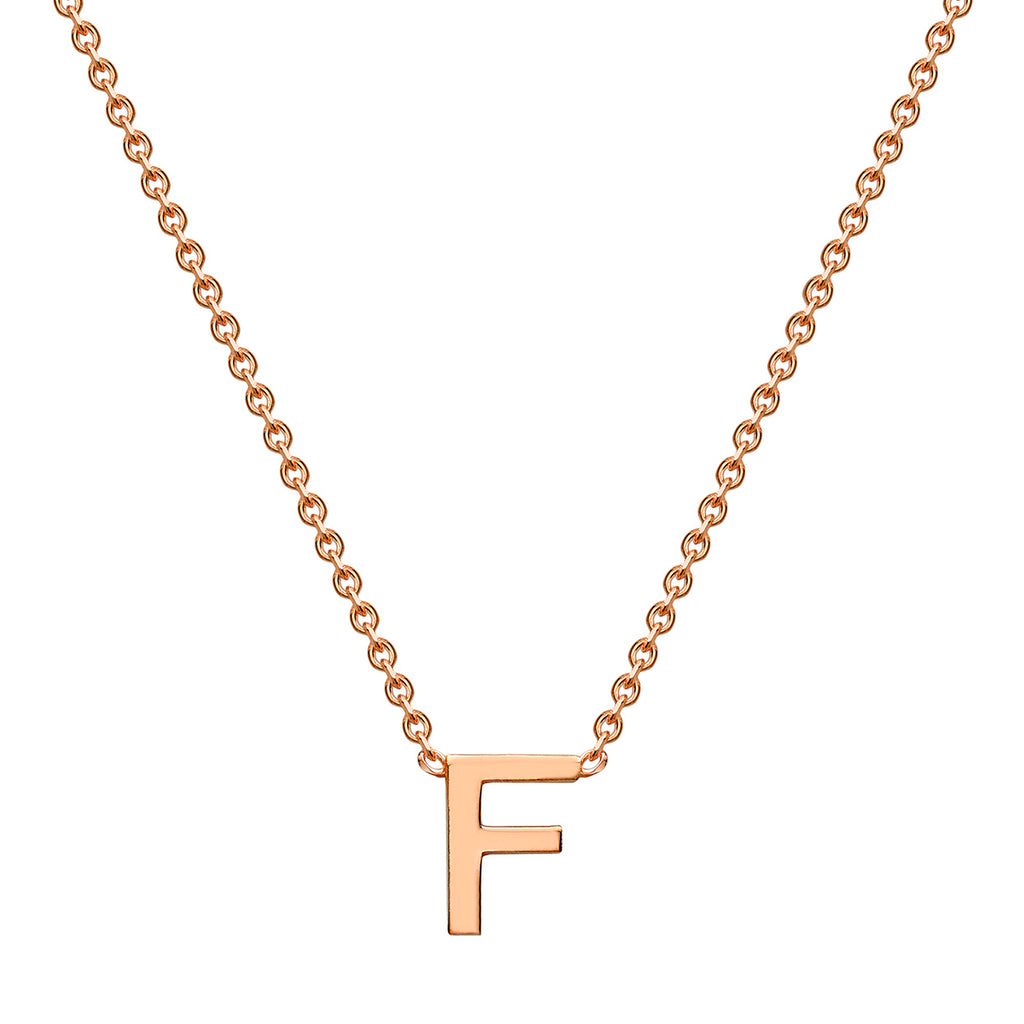 Petite Initial Letter 9ct Rose Gold Necklaces