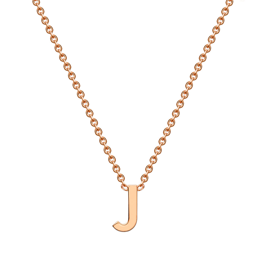 Petite Initial Letter 9ct Rose Gold Necklaces