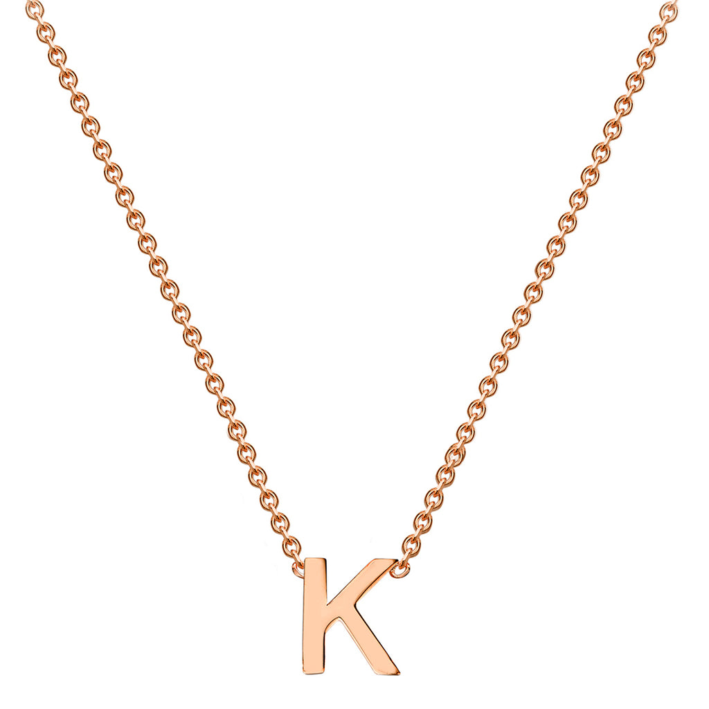 Petite Initial Letter 9ct Rose Gold Necklaces