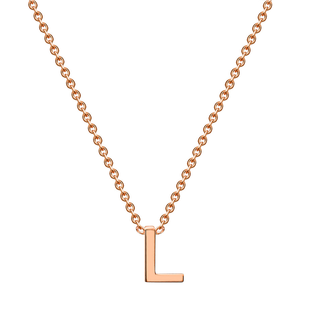 Petite Initial Letter 9ct Rose Gold Necklaces