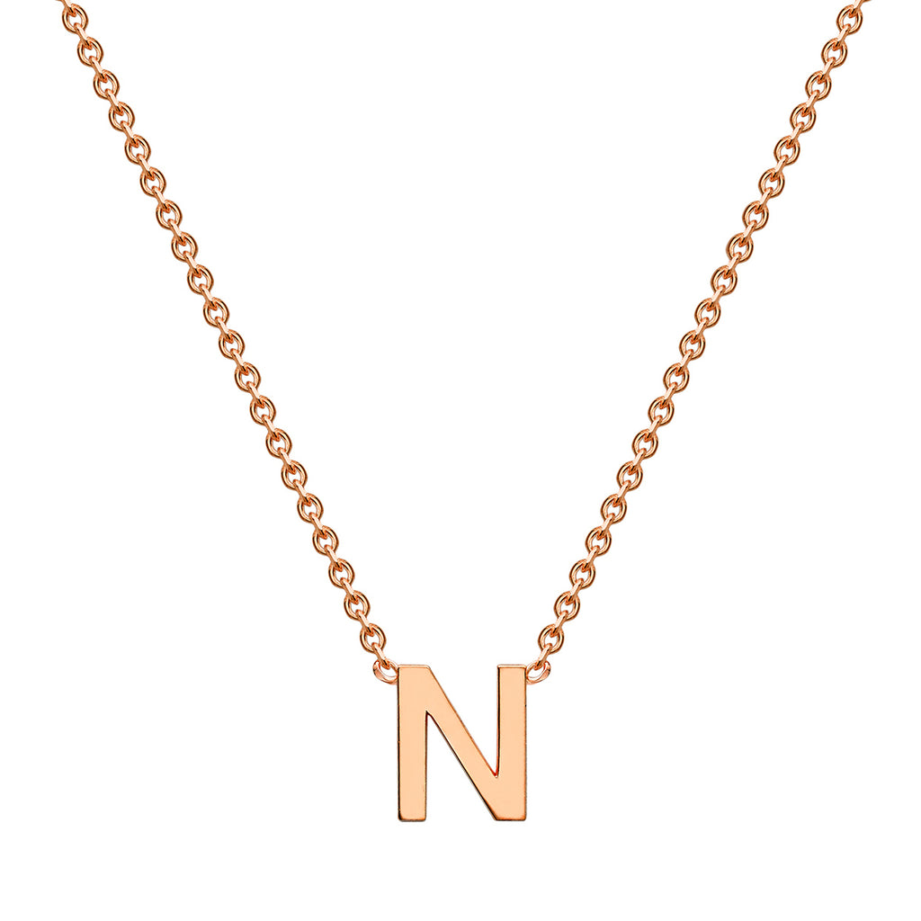 Petite Initial Letter 9ct Rose Gold Necklaces