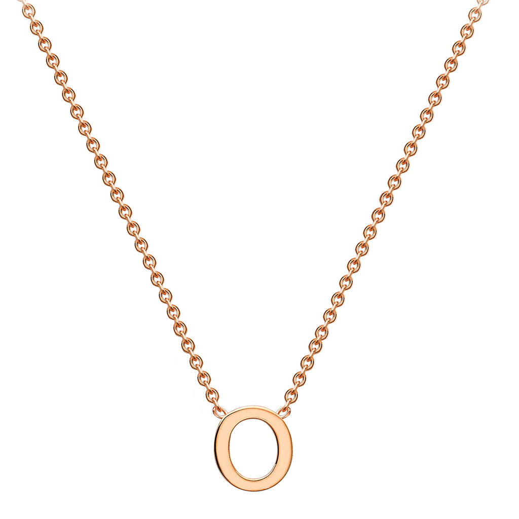 Petite Initial Letter 9ct Rose Gold Necklaces