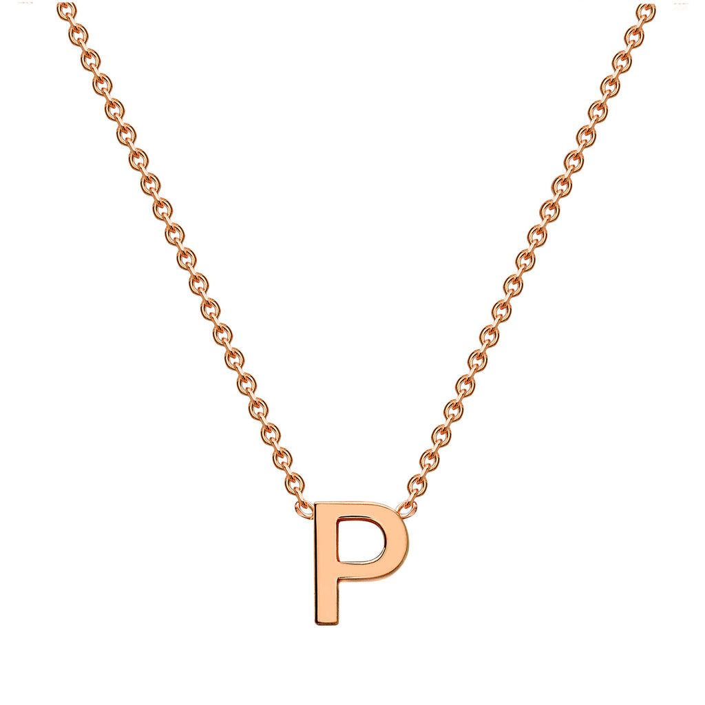 Petite Initial Letter 9ct Rose Gold Necklaces