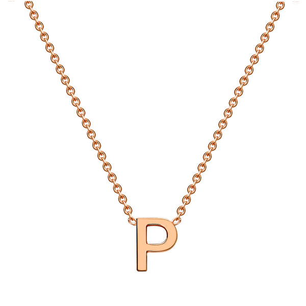 Petite Initial Letter 9ct Rose Gold Necklaces