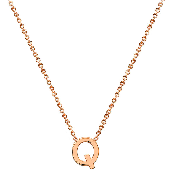 Petite Initial Letter 9ct Rose Gold Necklaces