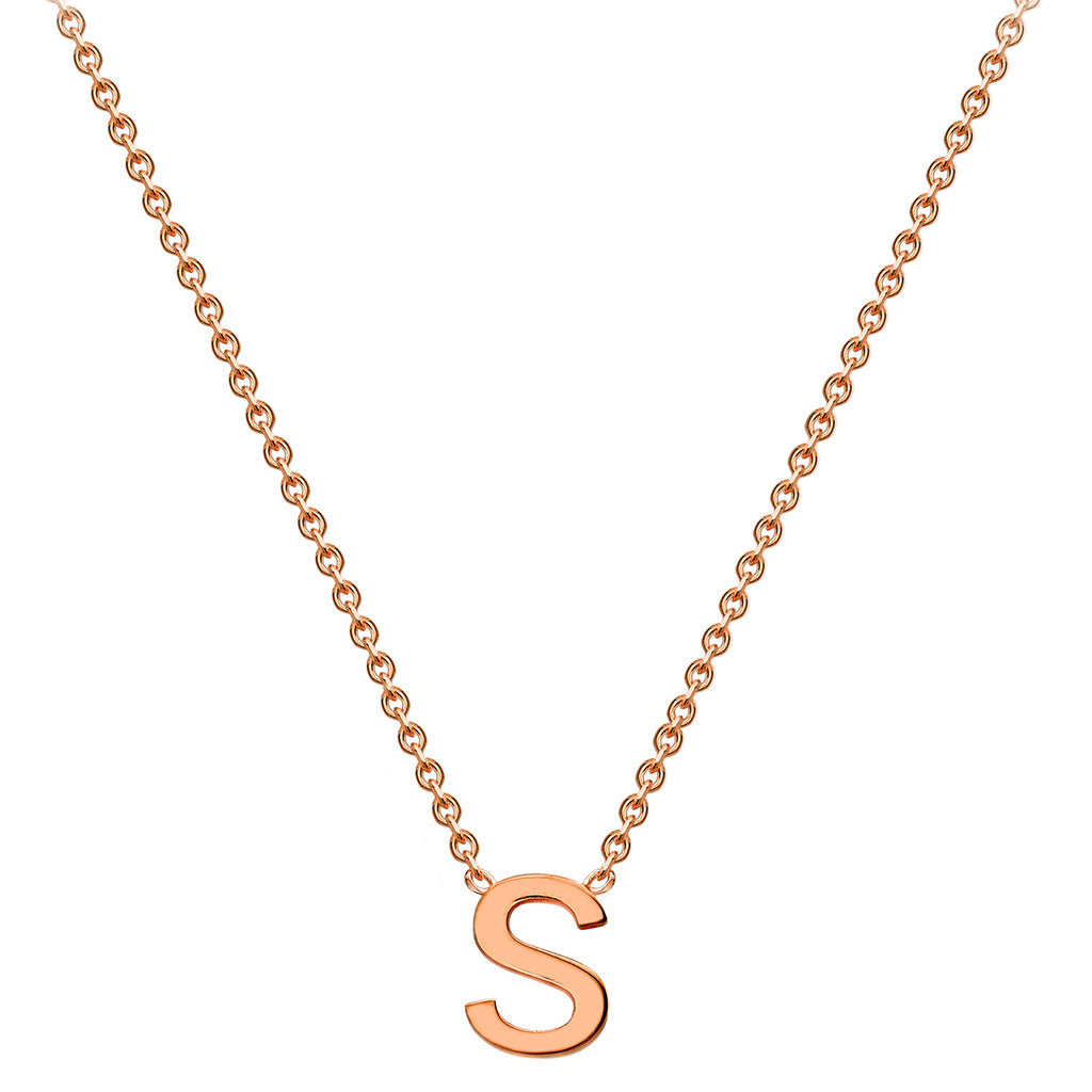 Petite Initial Letter 9ct Rose Gold Necklaces