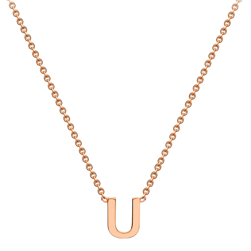 Petite Initial Letter 9ct Rose Gold Necklaces