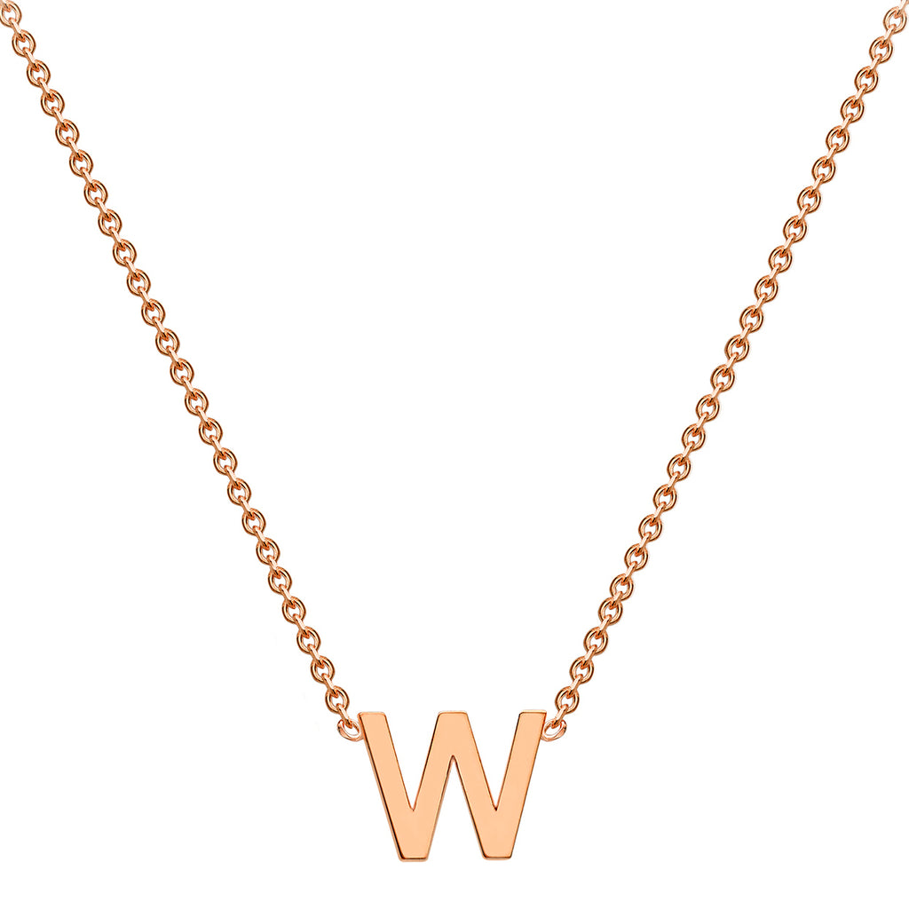 Petite Initial Letter 9ct Rose Gold Necklaces