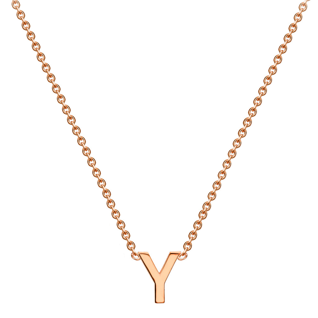 Petite Initial Letter 9ct Rose Gold Necklaces