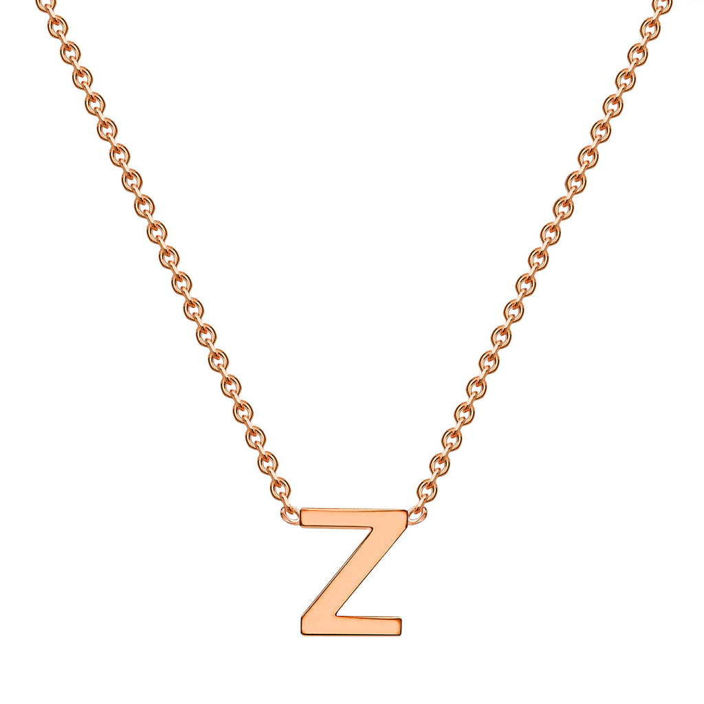 Petite Initial Letter 9ct Rose Gold Necklaces