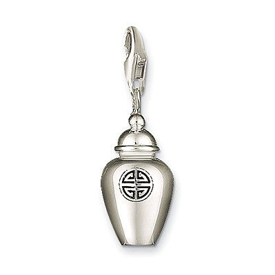 Chinese Vase Silver Charm
