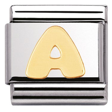 Nomination letter A yellow gold