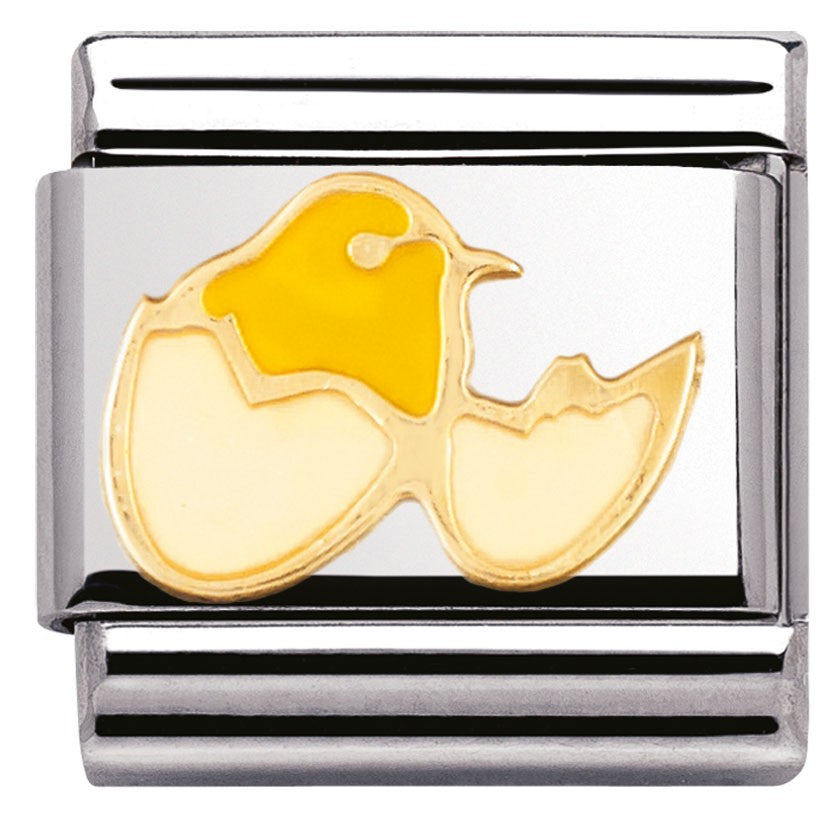 Animals - Hatching Chick Gold Charm