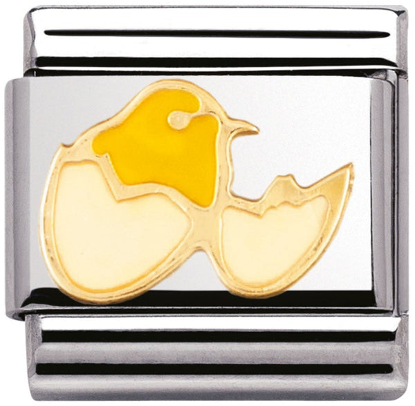 Animals - Hatching Chick Gold Charm