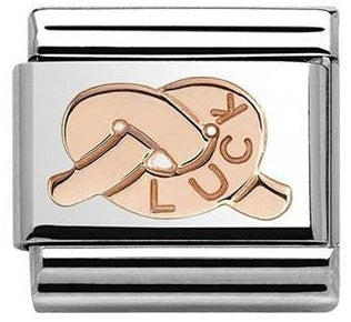 Love - Luck Knot Rosegold Charm