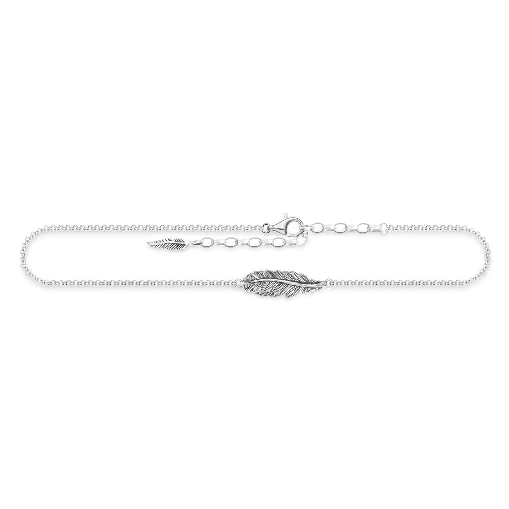 Feather Silver Anklet