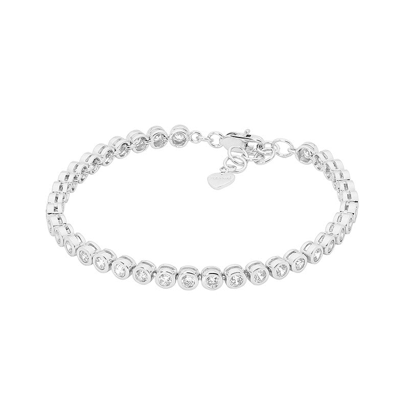 Bezel Round Set Tennis Bracelet