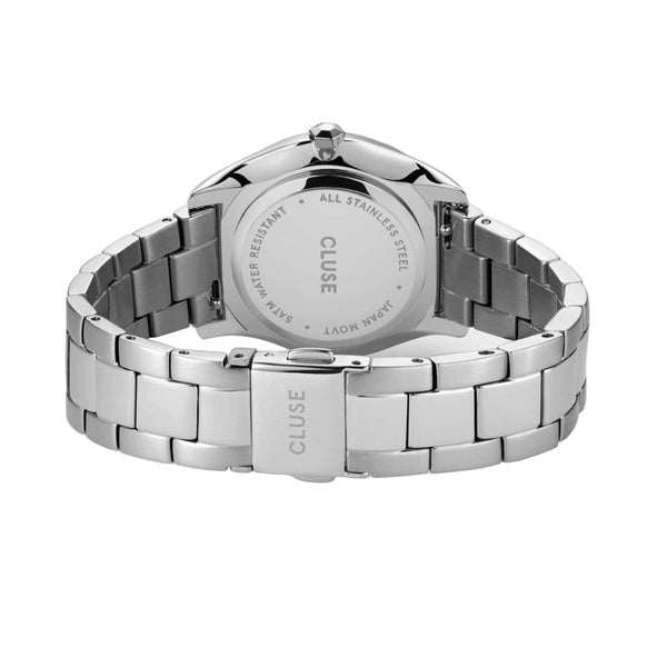Féroce Petite: Dark Grey Silver Link Watch