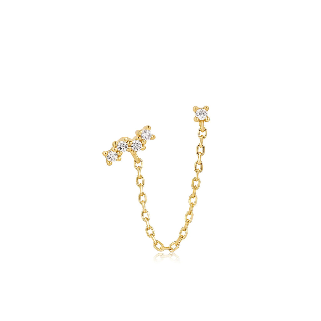 Capsule - Celestial Drop Chain Barbell Single Earring - 2 colours