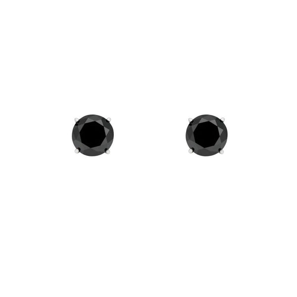Black CZ Stud Earrings - 4 Sizes