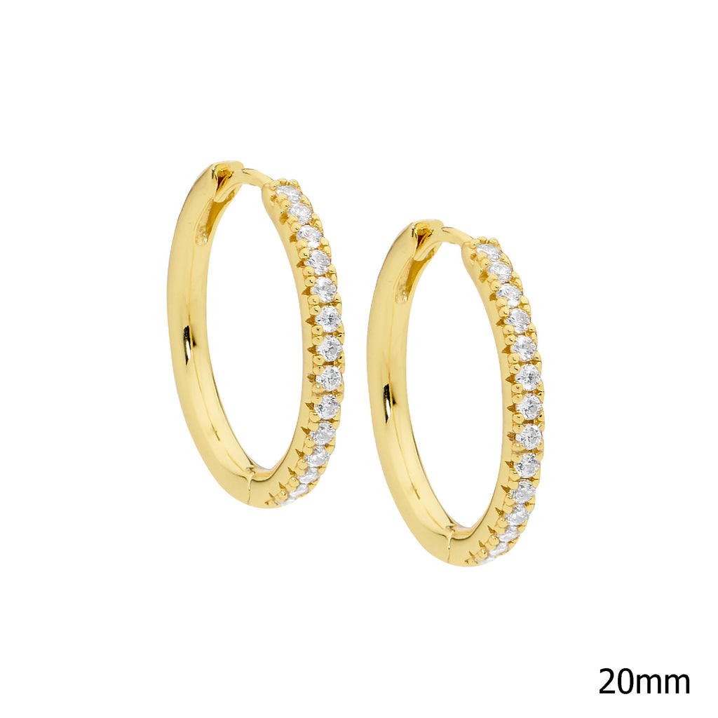 CZ Claw Set Large Huggie Earrings - 3 Colours