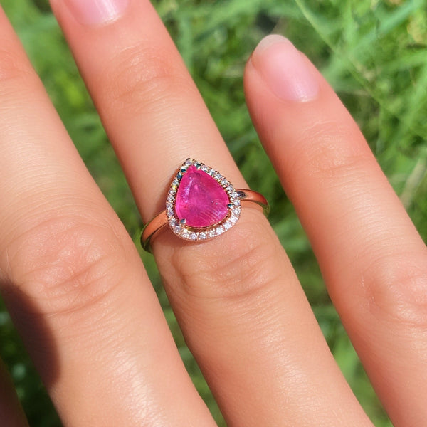 Ruby Teardrop Ring