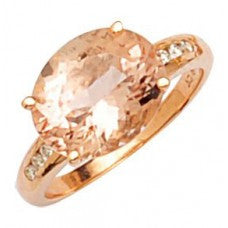 Morganite Oval Rosegold Ring