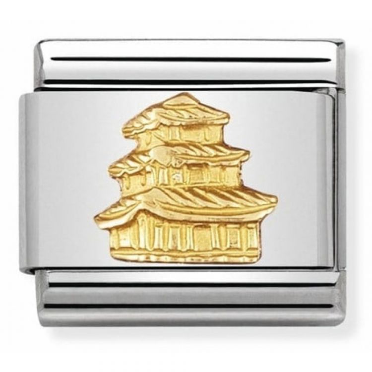 Pagoda Gold Charm