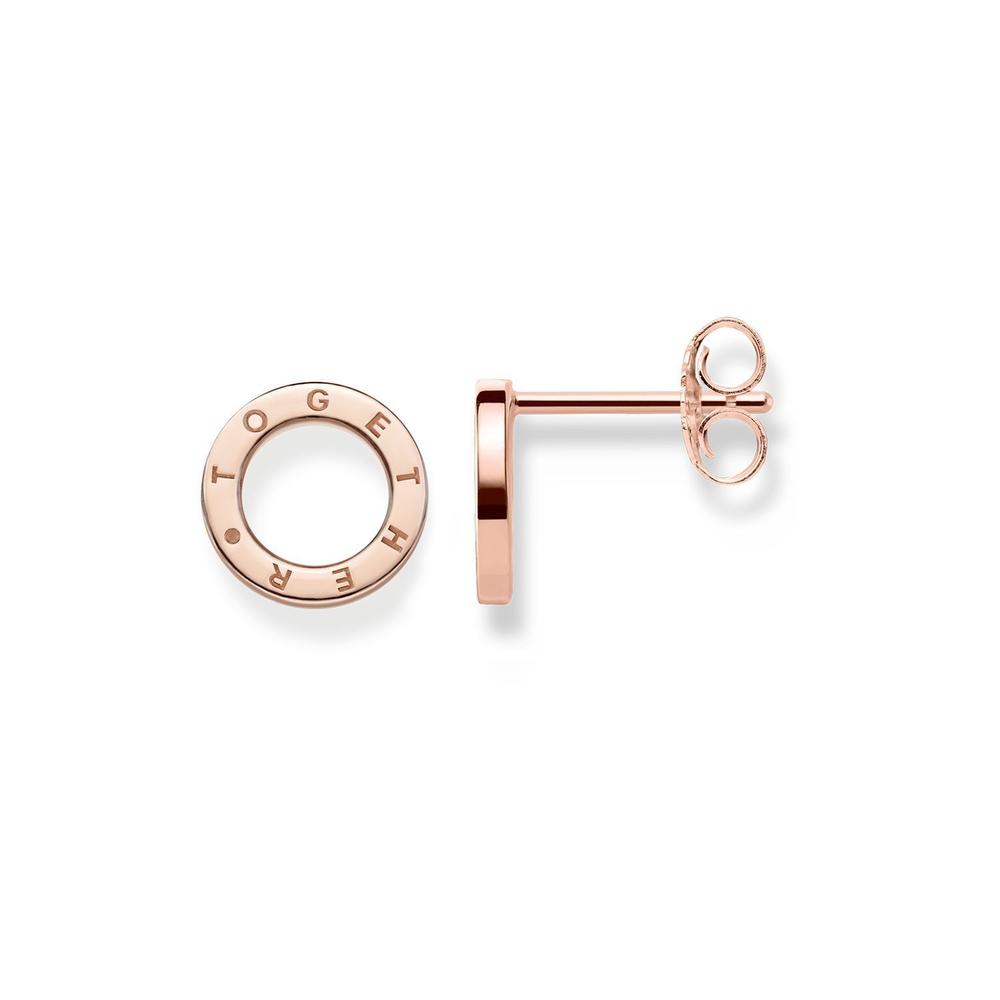 Circles Together Rosegold Stud Earrings
