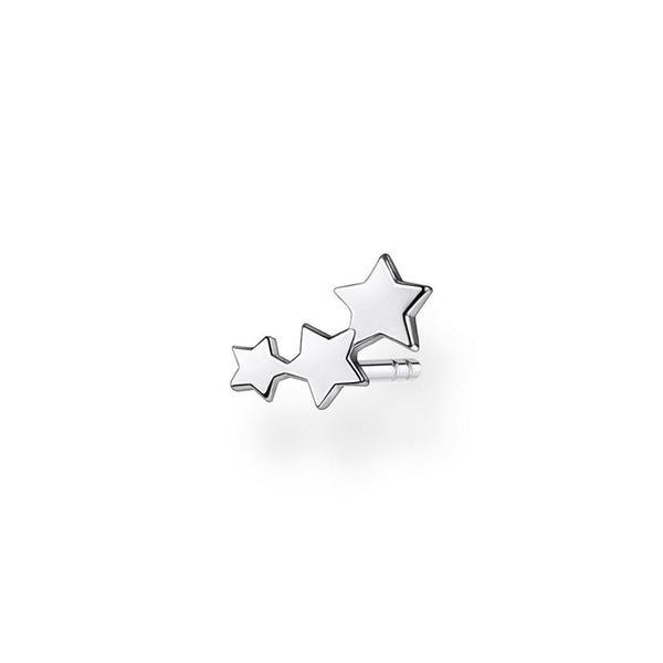 Stars Silver Ear Single Studs