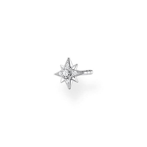 Star with CZ Ear Single Studs - 2 colours