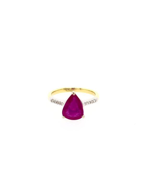 Ruby Teardrop Ring