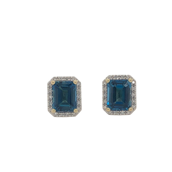 Lewisham London Blue Topaz Earrings