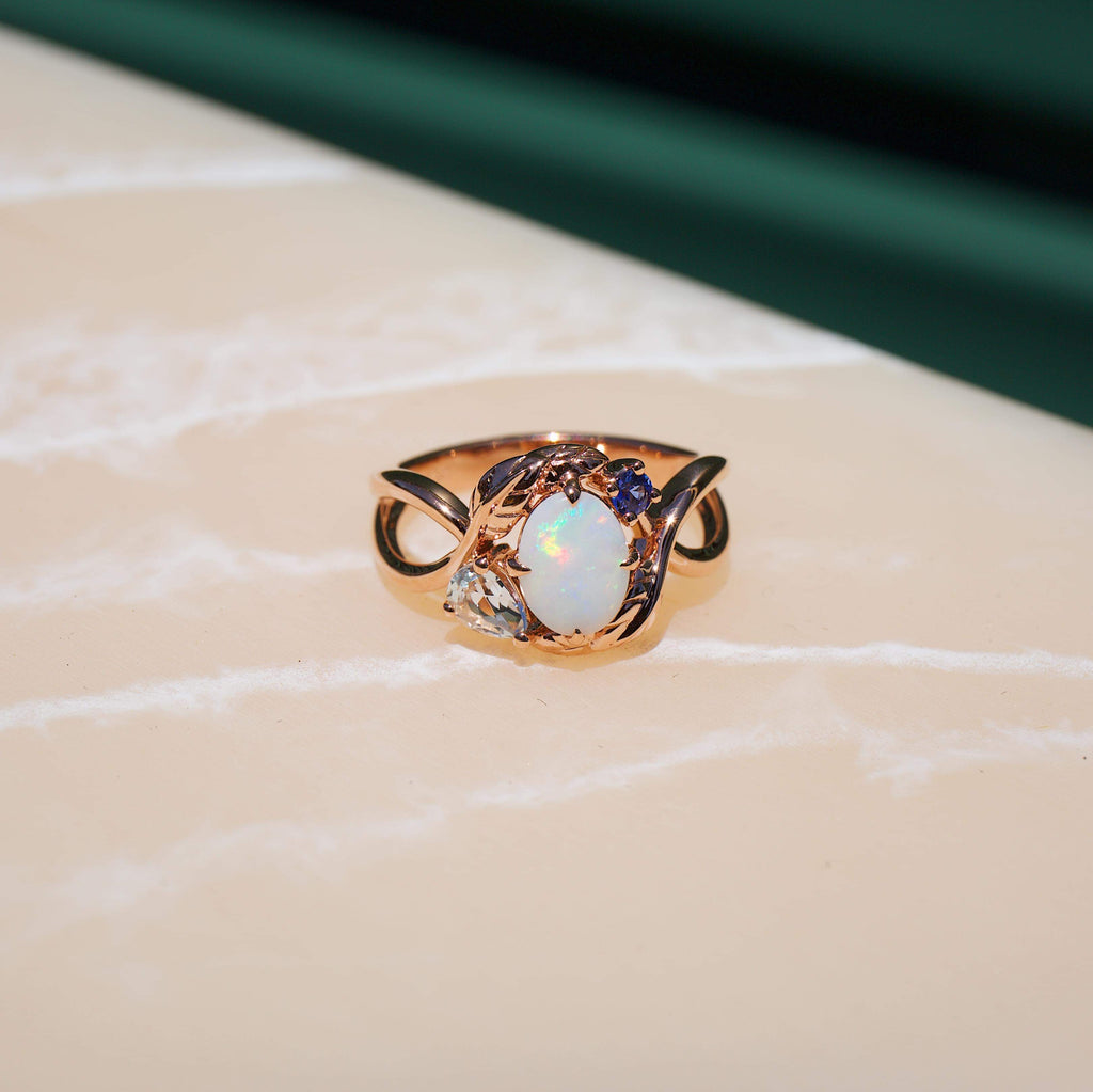 Hannah Opal Rosegold ring