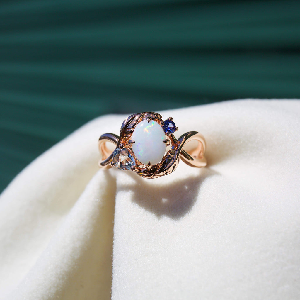 Hannah Opal Rosegold ring