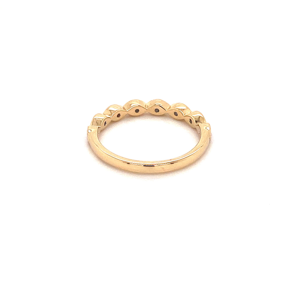 Marquise Yellow Gold Stacker Ring