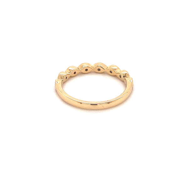 Marquise Yellow Gold Stacker Ring