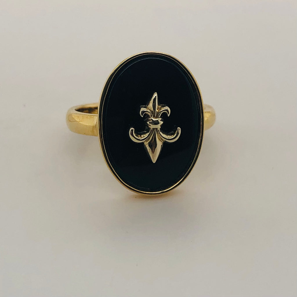 9ct Yellow Gold Onyx Ring