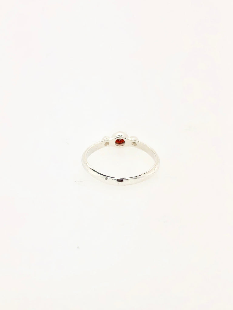 Silver Birthstone Ring - January