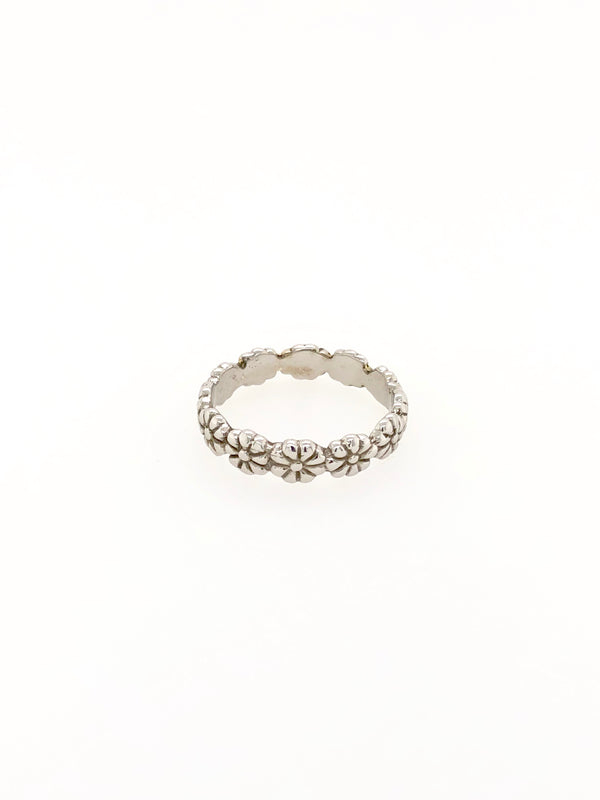 Flower White Gold Ring