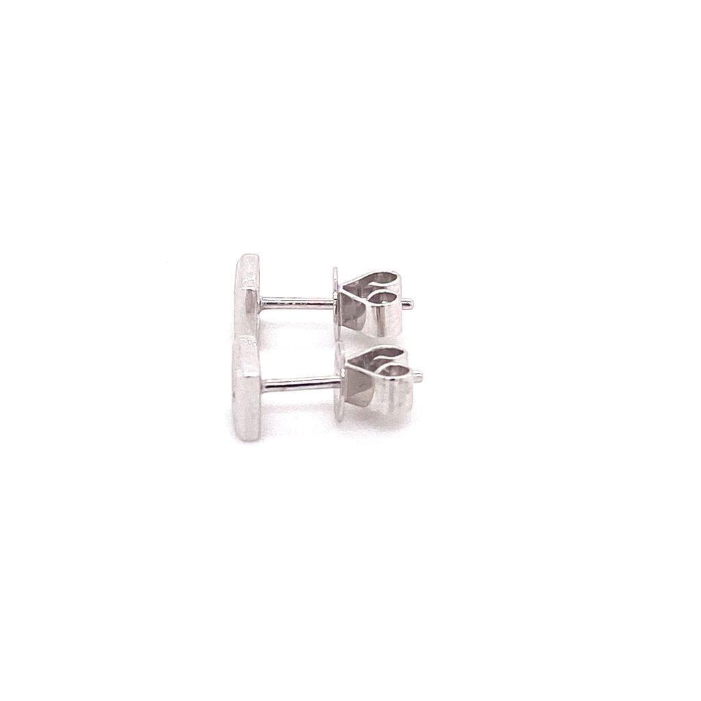 Princess Cut 18ct Whitegold Stud Earrings