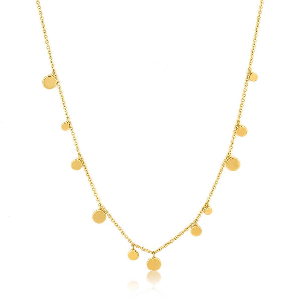 Geometry Class - Geometry Class Mixed Disk Gold Necklace